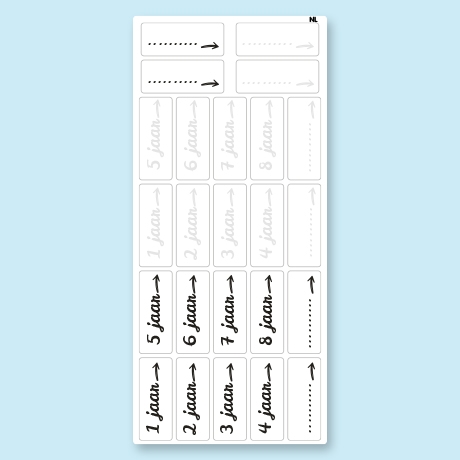Growth chart labels