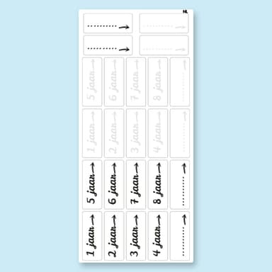Growth chart labels
