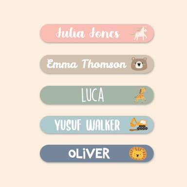 Mini Name Stickers - Theme 