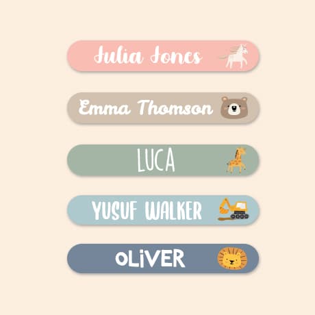 Mini Name Stickers - Theme 