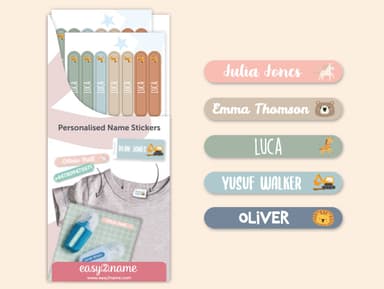 Mini Name Stickers - Theme 