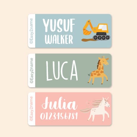 Small Name Stickers - Theme 