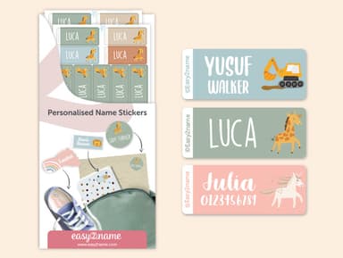 Small Name Stickers - Theme 