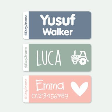 Small Name Stickers  – Multicolour
