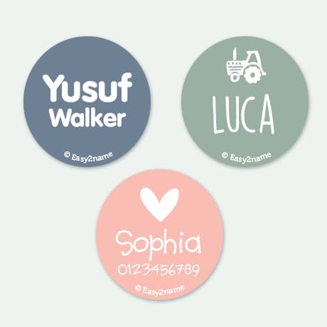 Round Name Stickers