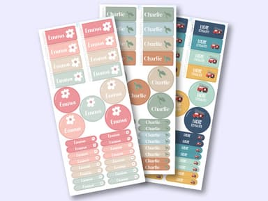 Name Sticker Value Set - Theme