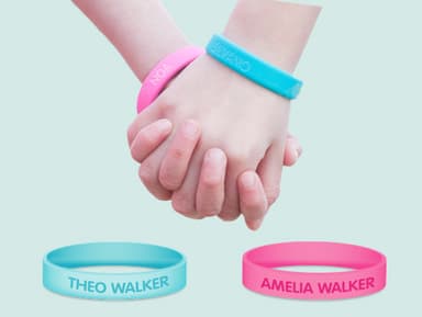 Duo Pack SOS Personalised Wristbands