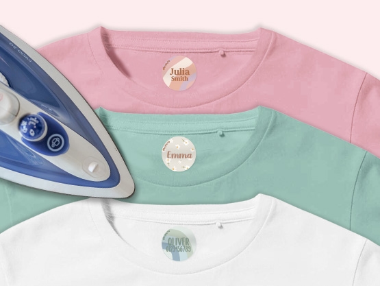 Round Iron-on Labels - Design