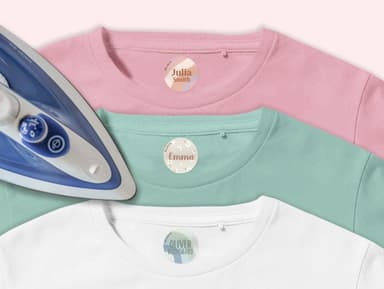 Round Iron-on Labels - Design