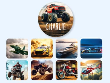 Round Name Stickers - Real World