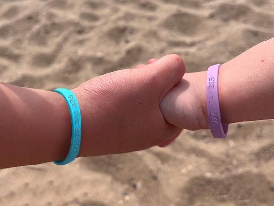 Duo Pack SOS Personalised Wristbands