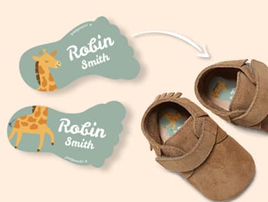 Themed Shoe Labels