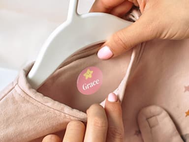 Round Iron-on Labels - Theme