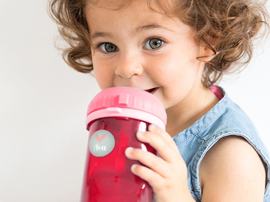 Round Name Stickers - Theme